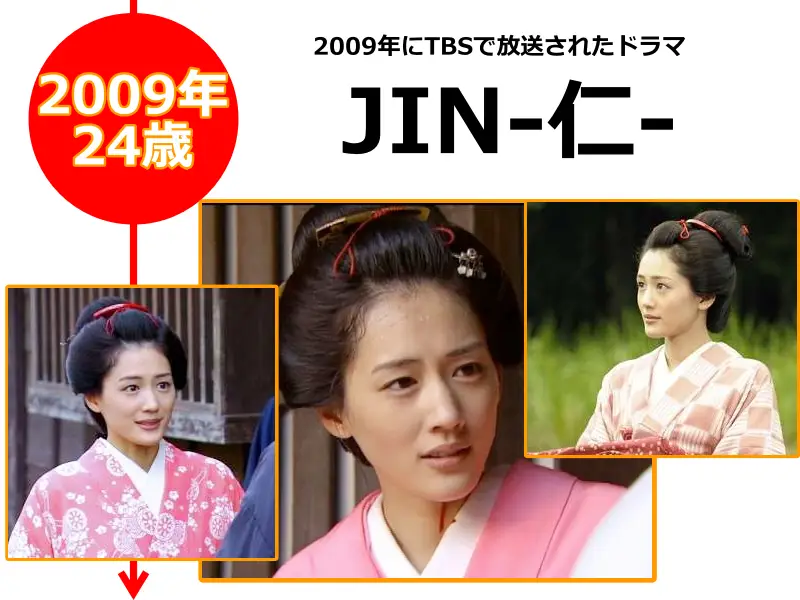 綾瀬はるかさんが2009年（24歳のとき）に出演したドラマ「JIN-仁-」