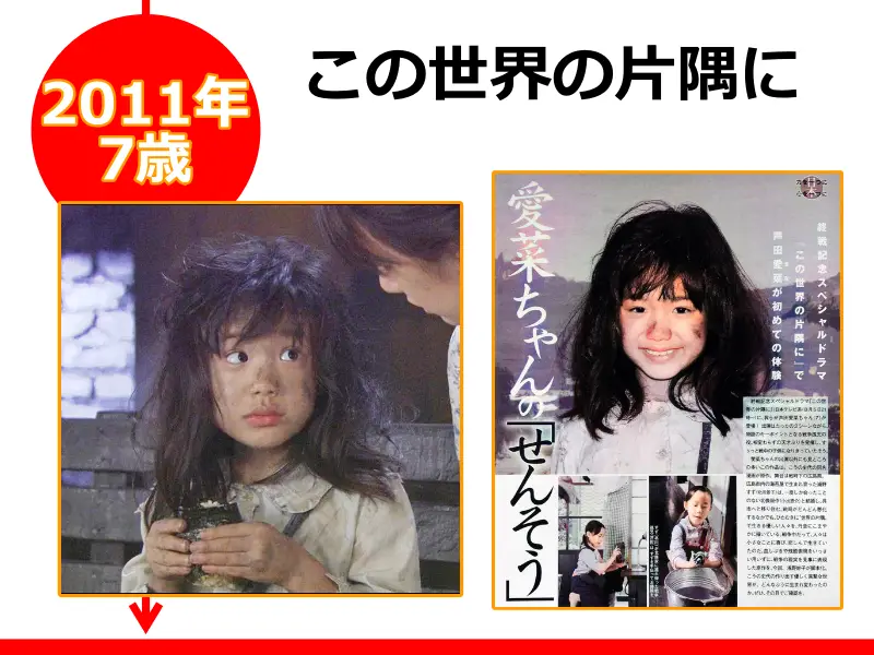 芦田愛菜が2011年（7歳時）に出演した「この世界の片隅に」
