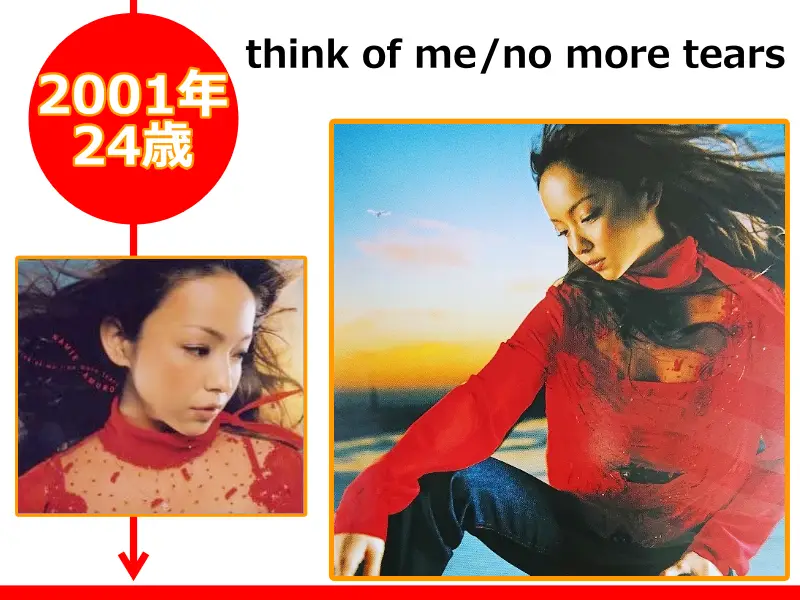 安室奈美恵さんが24歳の時にリリースしたCD「think of me/no more tears」