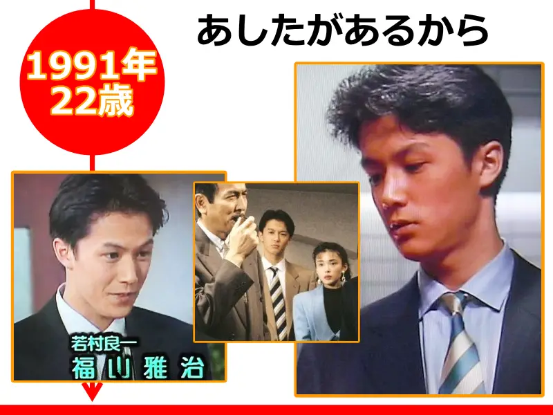 福山雅治さんが1991年（22歳のとき）に出演したドラマ「あしたがあるから」